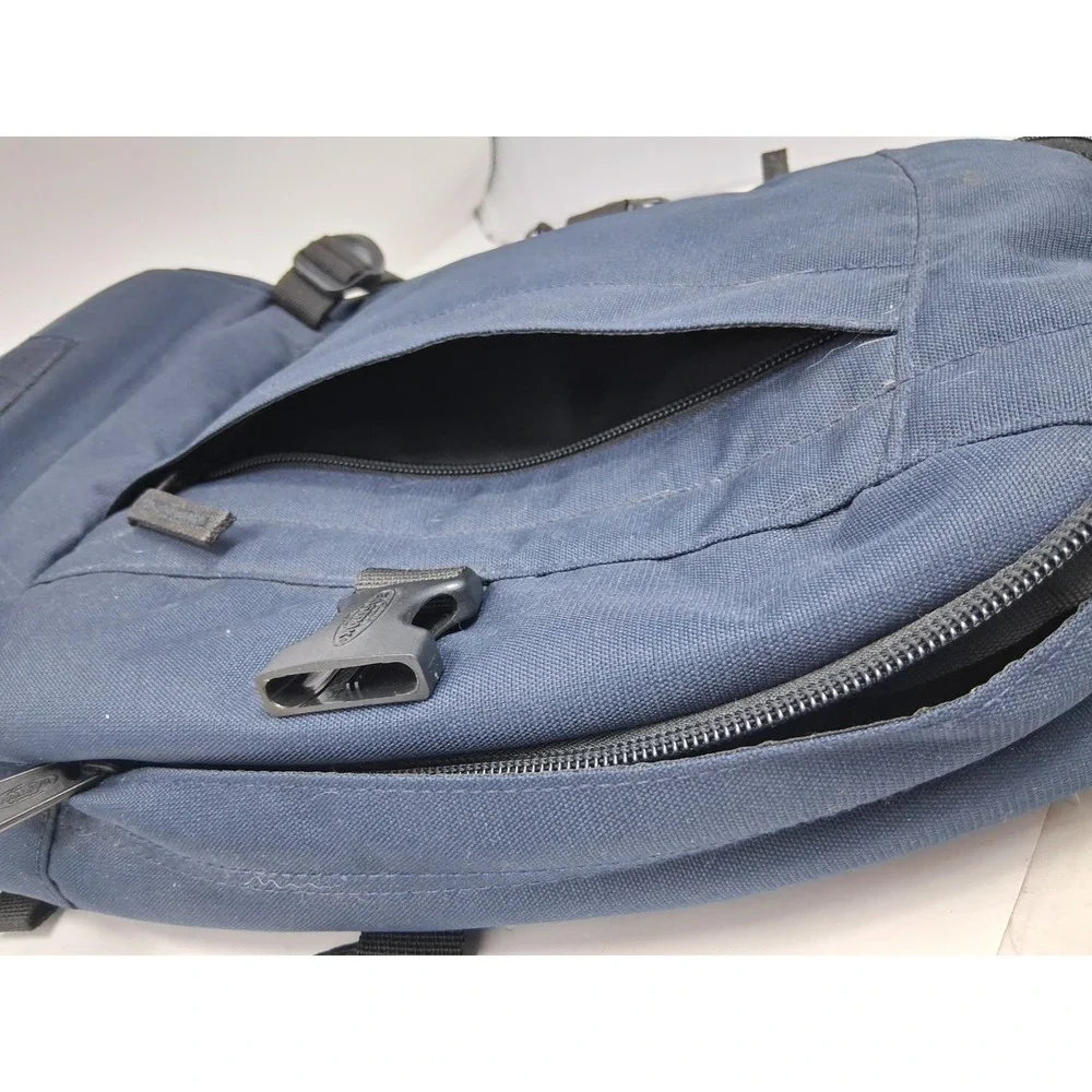 Eastpak Navy Blue Slim Compression Strap Backpack Built to Resist NWT